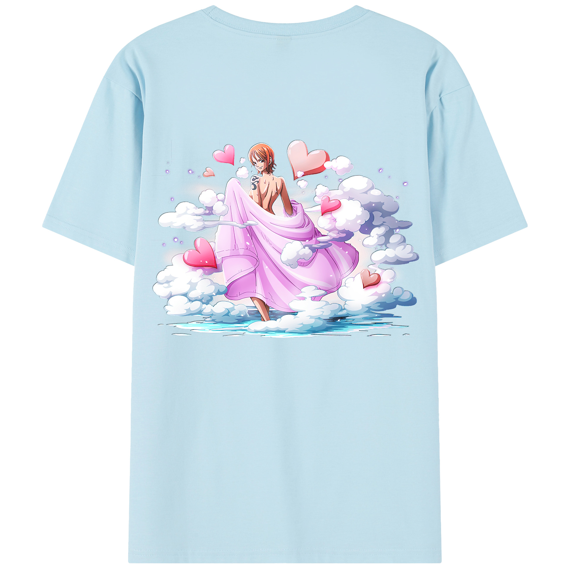 ワンピース ナミ ONE PIECE Nami 綿100％半袖Tシャツ（背面プリント）